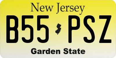 NJ license plate B55PSZ