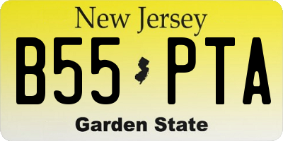 NJ license plate B55PTA