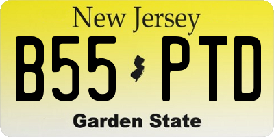 NJ license plate B55PTD