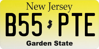 NJ license plate B55PTE