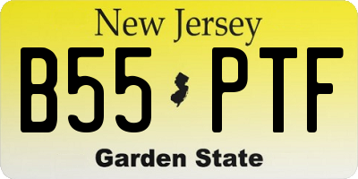 NJ license plate B55PTF