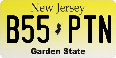 NJ license plate B55PTN