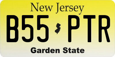 NJ license plate B55PTR