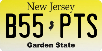 NJ license plate B55PTS