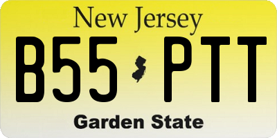 NJ license plate B55PTT