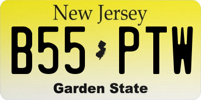 NJ license plate B55PTW
