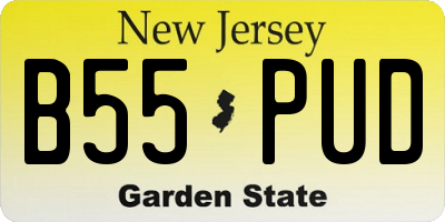 NJ license plate B55PUD