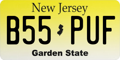 NJ license plate B55PUF