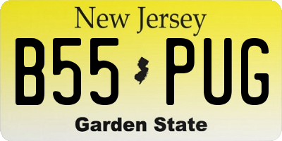 NJ license plate B55PUG