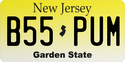 NJ license plate B55PUM