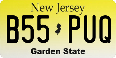 NJ license plate B55PUQ