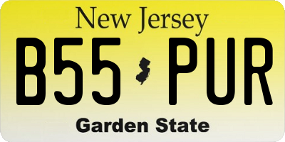 NJ license plate B55PUR