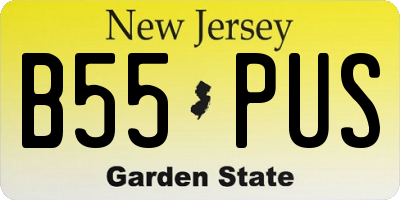 NJ license plate B55PUS