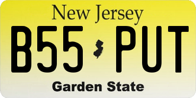 NJ license plate B55PUT