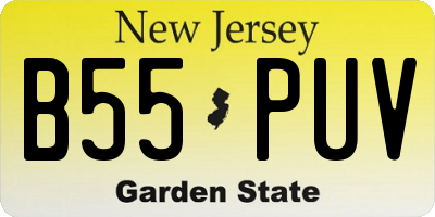 NJ license plate B55PUV