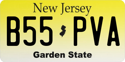 NJ license plate B55PVA