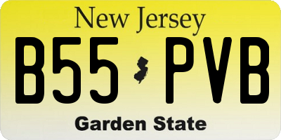 NJ license plate B55PVB