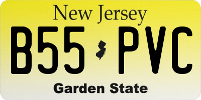 NJ license plate B55PVC