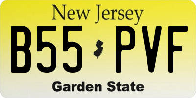 NJ license plate B55PVF