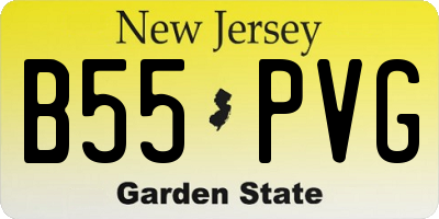 NJ license plate B55PVG