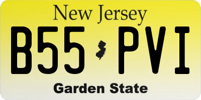 NJ license plate B55PVI