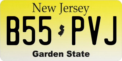 NJ license plate B55PVJ