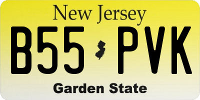 NJ license plate B55PVK