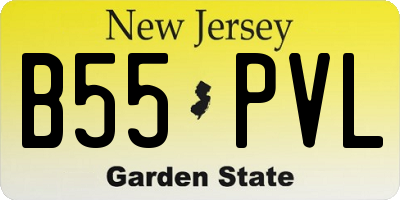 NJ license plate B55PVL