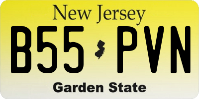 NJ license plate B55PVN