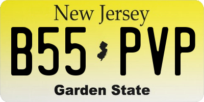 NJ license plate B55PVP