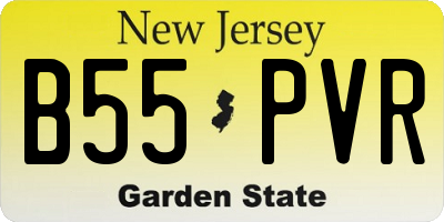 NJ license plate B55PVR