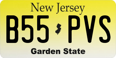 NJ license plate B55PVS