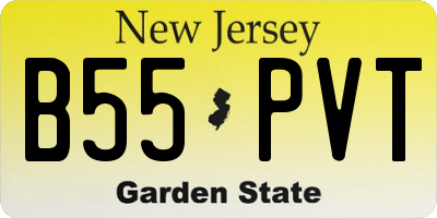 NJ license plate B55PVT