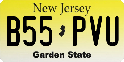 NJ license plate B55PVU