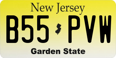 NJ license plate B55PVW