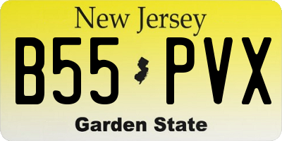 NJ license plate B55PVX