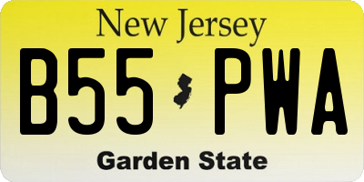 NJ license plate B55PWA