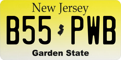 NJ license plate B55PWB
