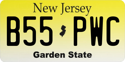 NJ license plate B55PWC