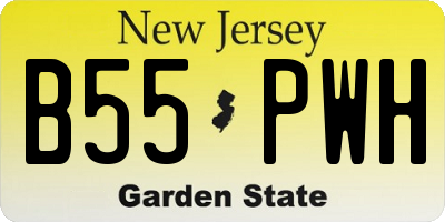 NJ license plate B55PWH
