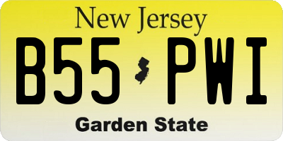 NJ license plate B55PWI