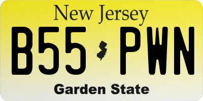 NJ license plate B55PWN