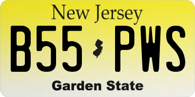 NJ license plate B55PWS