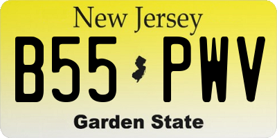 NJ license plate B55PWV