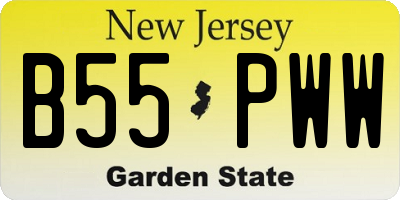 NJ license plate B55PWW