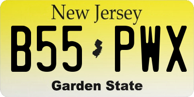 NJ license plate B55PWX
