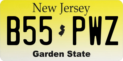 NJ license plate B55PWZ
