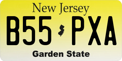 NJ license plate B55PXA