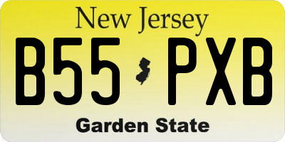 NJ license plate B55PXB