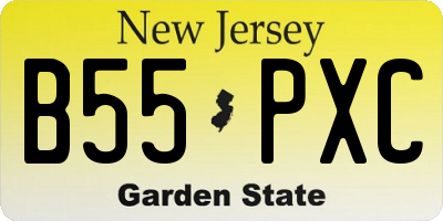 NJ license plate B55PXC